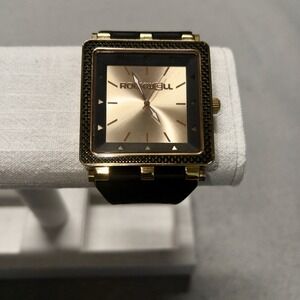 Rockwell Gold Tone Watch The CF‎ Carbon Fiber 46mm Mens Timepiece 10ATM